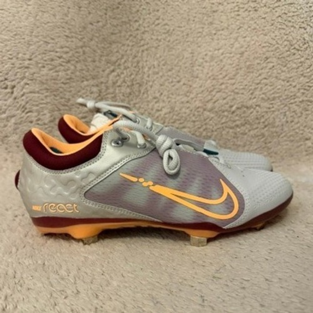 Nike Hyperdiamond 4 Pro React Softball Cleats Womens 8 Grey CZ5917-083 Metal New